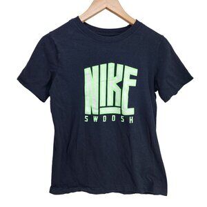 Nike Swoosh‎ Black Tshirt Boys Size L Short Sleeve